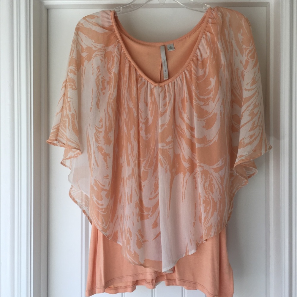 Lauren Conrad Peach Flowy Top